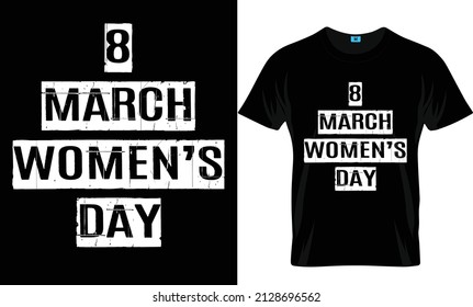 Women's day t-shirt design template