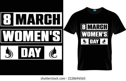 Women's day t-shirt design template