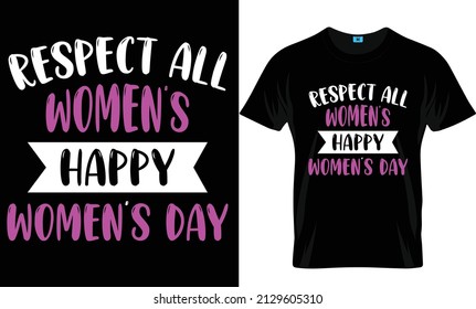 Women's day t-shirt design template