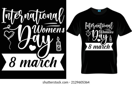 Women's day t-shirt design template