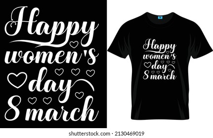 Women's day t-shirt design template