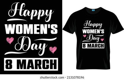 Women's day t-shirt design template