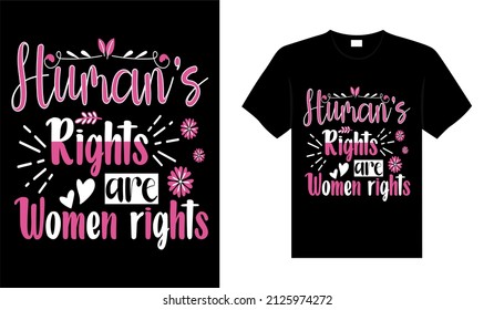 Women's Day T-shirt Design typography lettering shirt vector