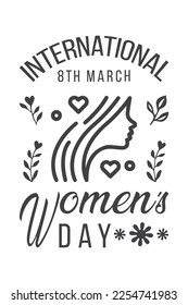 Vector de diseño de camisetas para el Día de la Mujer