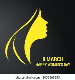 Women's day Typography card with pattern background