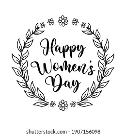 Women's Day Typography Design. High quality EPS files, easily create your own projects. EPS files – For Adobe Illustrator, Ink space, Corel Draw and more.