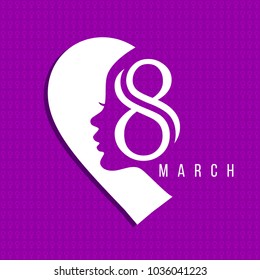 Women's day typography design with pattern background 