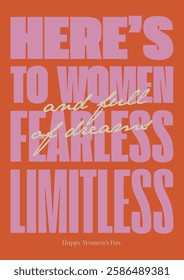 Women's day typography poster, vector typography design for banner, poster, card, flyer and package.