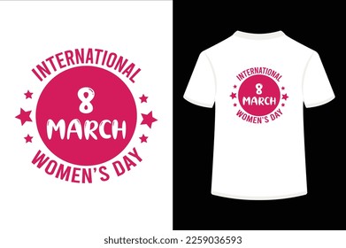 Women's day unique and creative typography design.This is an editable file.