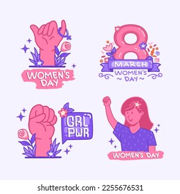 Women's day vector art with creative shape and beautiful colors