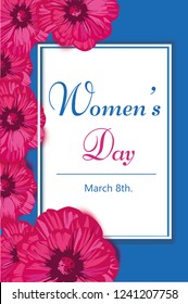 Women's Day vector card. Perfect for prints,flyers,banners, invitations, promotions and more.Vector spring illustration. 
