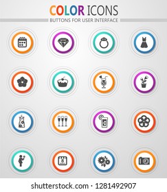 Womens Day vector icons for user interface design