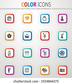 Womens Day vector icons for user interface design