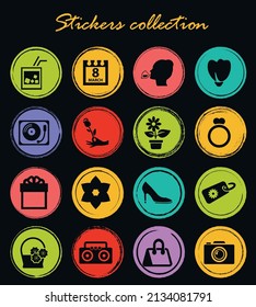 Women's Day vector icons for user interface design