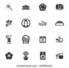 Women's Day vector icons for user interface design
