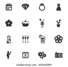 Women's Day vector icons for user interface design