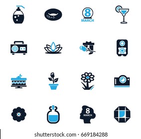 Womens Day vector icons for user interface design