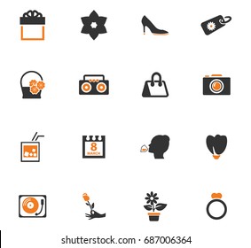 Women's Day vector icons for user interface design