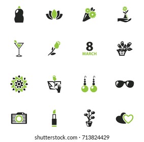 Women's Day vector icons for user interface design