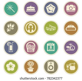 Womens Day vector icons for user interface design