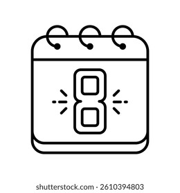 Women's Day vector outline icon. EPS 10 file