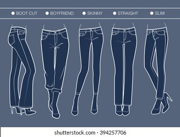 Women's denim fits. Trousers' silhouette for various needs                                          