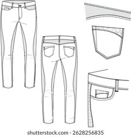 women's denim pants design. fashion models, fashion design and more