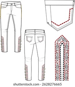 women's denim pants design. fashion models, fashion design and more