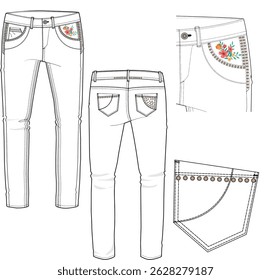 women's denim pants design. fashion models, fashion design and more