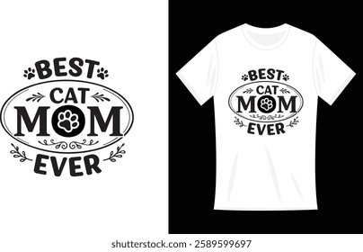 Womens Dog Mom and Cat Mom Funny T Shirts Cute Pet Tees for Women with Cats or Dogs Tshirt.