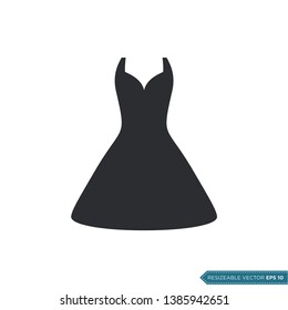 Women's Dress Icon Vector Template Flat Design Illustration Design