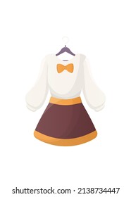 Women's dress is isolated on a white background. Cartoon style. Vector.