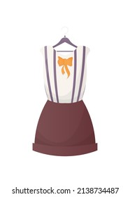 Women's dress is isolated on a white background. Cartoon style. Vector.