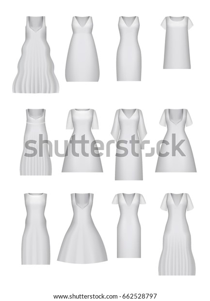 Download Womens Dress Mockup Collection White Realistic Stock ...