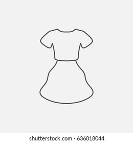 Women's dress, women's wear icon. 