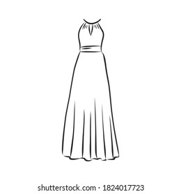 Womens Dresses Hand Drawn Vector Illustration Stock Vector (Royalty ...