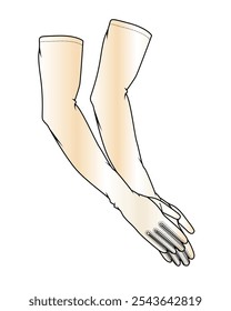 Women's driving gloves mockup template vector illustration.