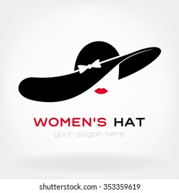 sombrero elegante para mujeres con boliche para mujeres y labios