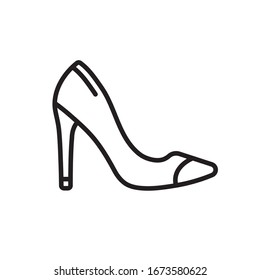 Women's elegante Shoe - minimales dünnzeitiges Web-Symbol Einfache Vektorillustration Illustration