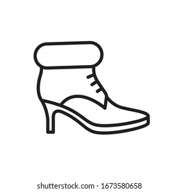 Women's elegante Shoe - minimales dünnzeitiges Web-Symbol Einfache Vektorillustration Illustration