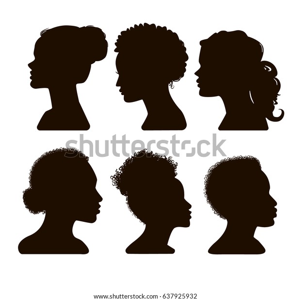 Silhouettes Elegantes Pour Femmes Avec Differents Image Vectorielle De Stock Libre De Droits 637925932