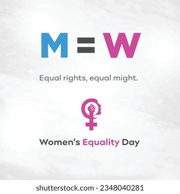 Women's Equality Day, 26 August, Creative Concept Typography Vector template