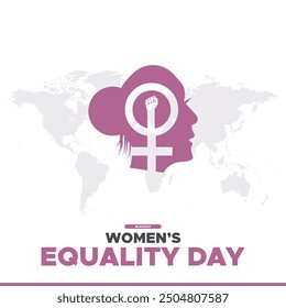 women's equality day, 26 August, women's equality day stock illustration, background, greeting card, eps file.