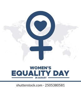 women's equality day, 26 August, women's equality day stock illustration, background, greeting card, eps file.