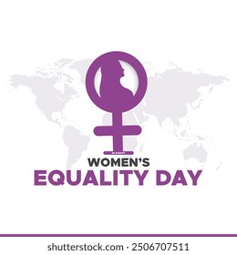 women's equality day, 26 August, women's equality day stock illustration, background, greeting card, eps file.