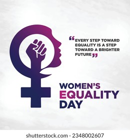 Women's Equality Day, Abstract Social Media Post vector Template. August Special Days 