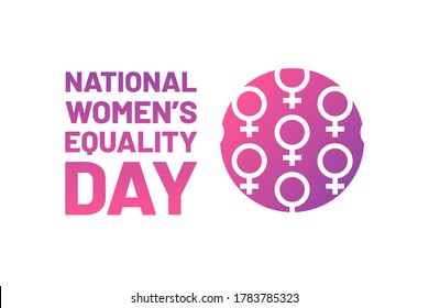 Women's Equality Day. August 26. Holiday concept. Template for background, banner, card, poster with text inscription. Vector EPS10 illustration