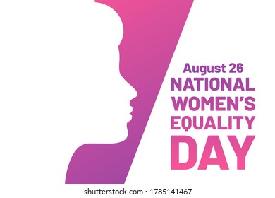 Women's Equality Day. August 26. Holiday concept. Template for background, banner, card, poster with text inscription. Vector EPS10 illustration