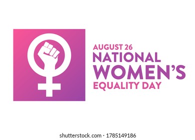 Women's Equality Day. August 26. Holiday concept. Template for background, banner, card, poster with text inscription. Vector EPS10 illustration