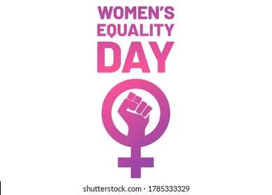 Women's Equality Day. August 26. Holiday concept. Template for background, banner, card, poster with text inscription. Vector EPS10 illustration